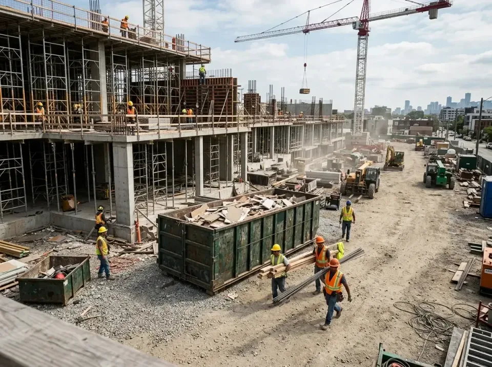 commercial-construction-site-w-002 — frequently asked questions, Low Cost Construction Dumpster Rental in Rice Lake, MN